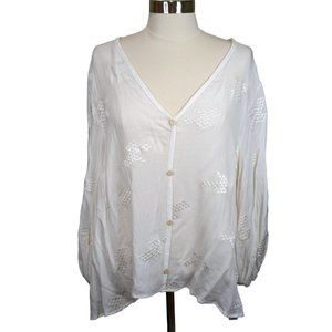 Anthropologie Hummingbird Woman's Pullover Blouse